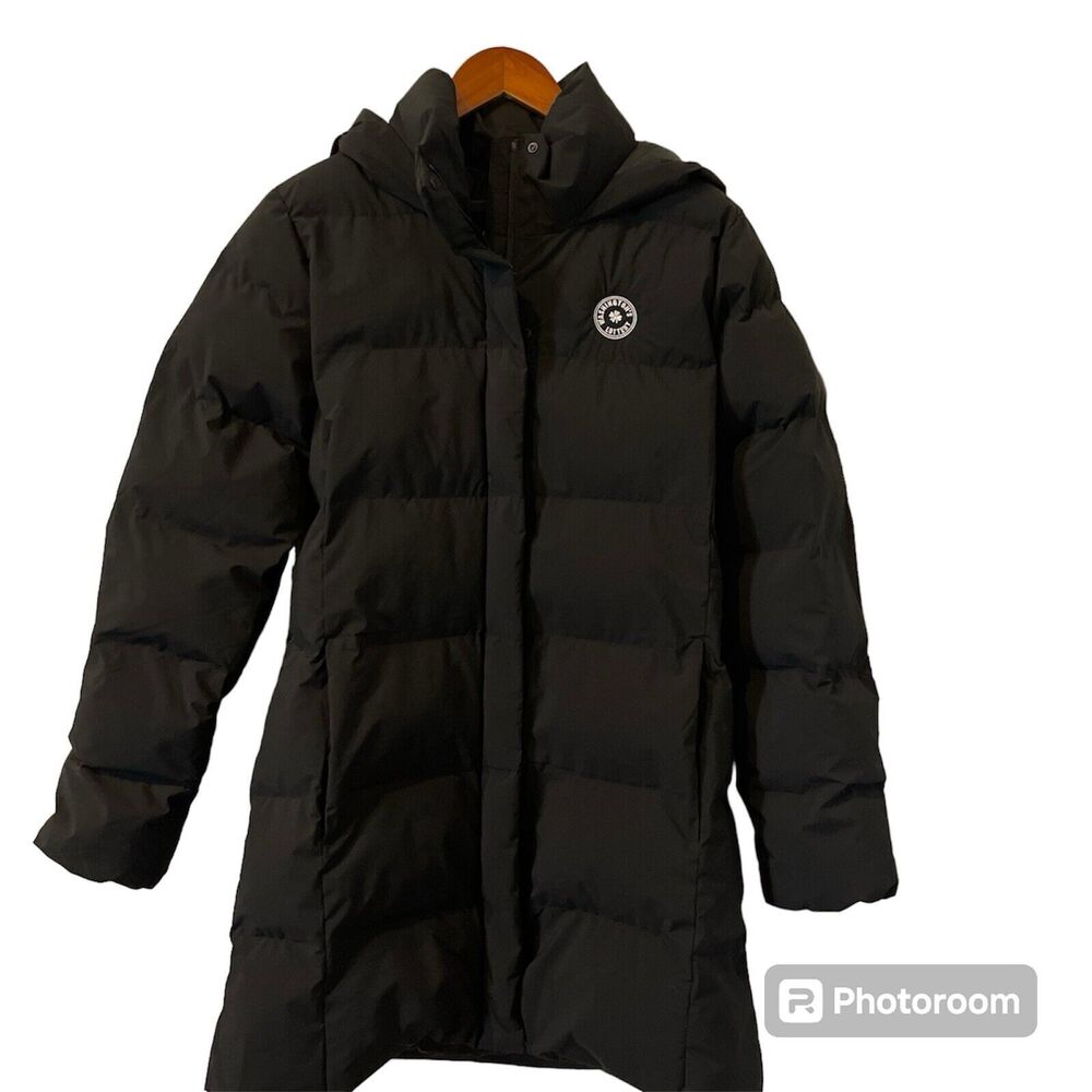 Mercer+Mettle Women's Puffy Parka Coat Puffer Winter Warm Black Medium